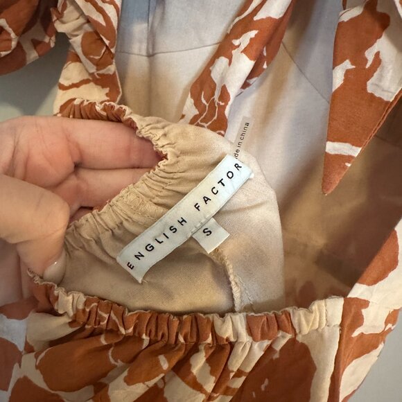 English Factory Orange Floral Tie Back Maxi Dress - Picture 5 of 5